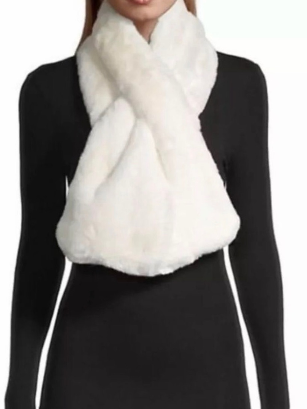 Apparis White Faux Fur Scarf Wrap